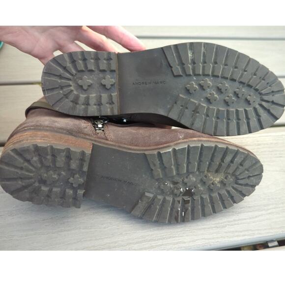 Andrew Marc Hudson brown Suede Buckle boots 6.5  Size 6 1/2 - Picture 8 of 16